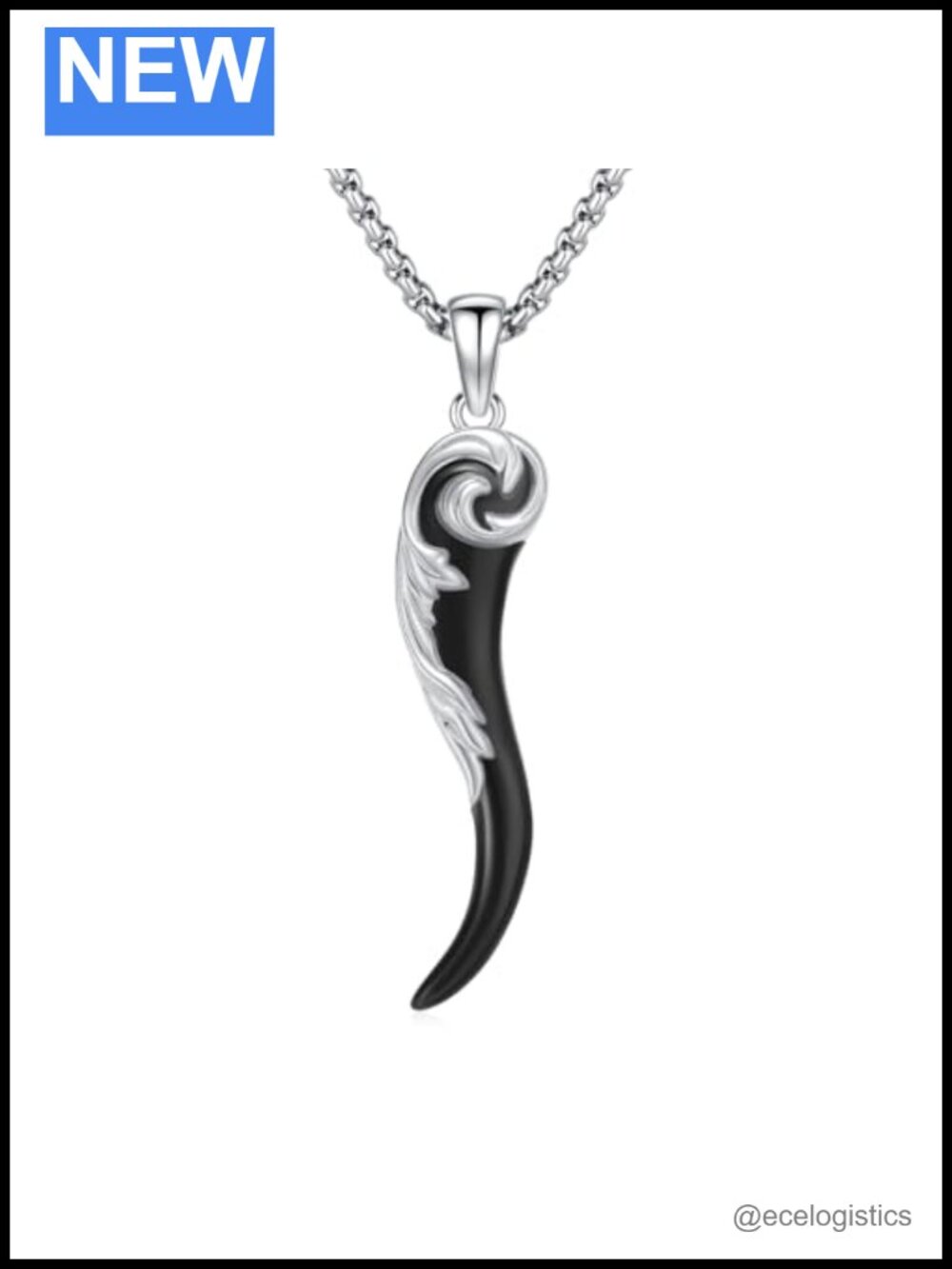 Italian Cornicello Horn Necklace 925 Sterling Silver Unisex